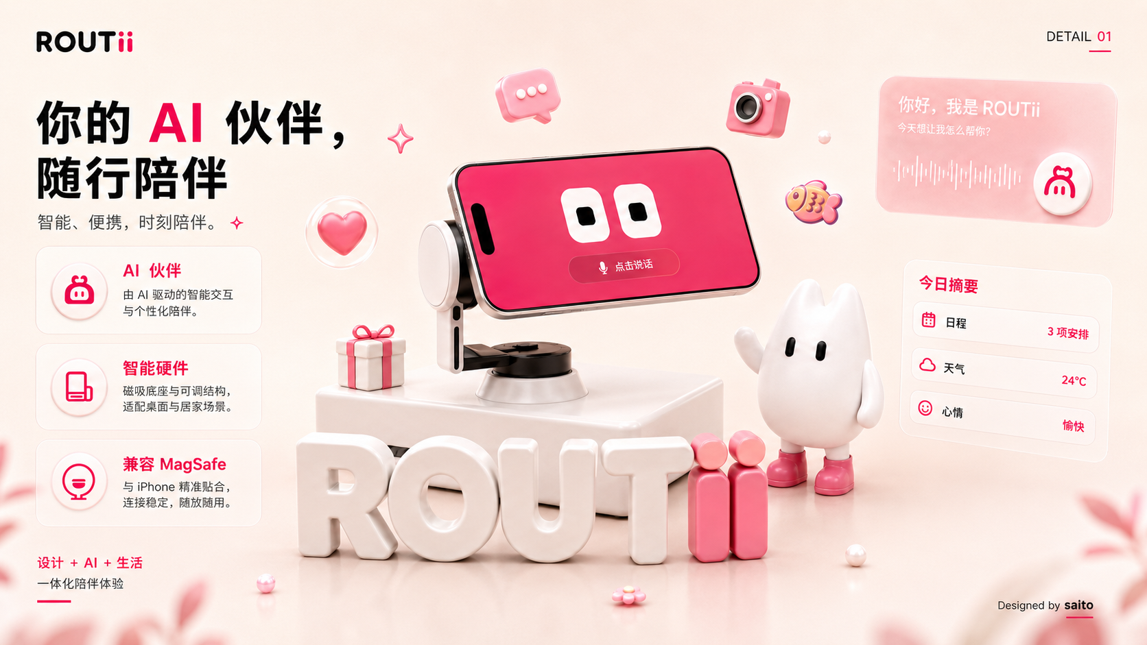产品细节 — AI 伙伴、智能硬件与 MagSafe 兼容